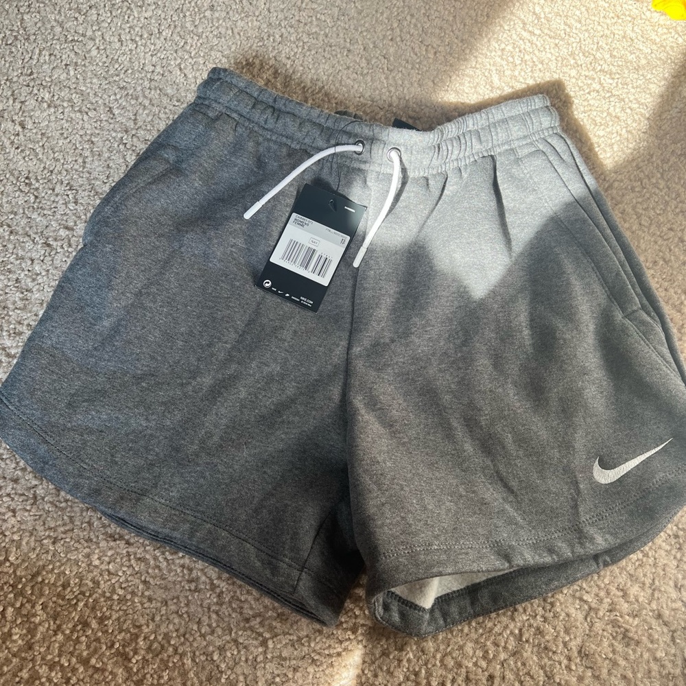 grey nike sweat shorts